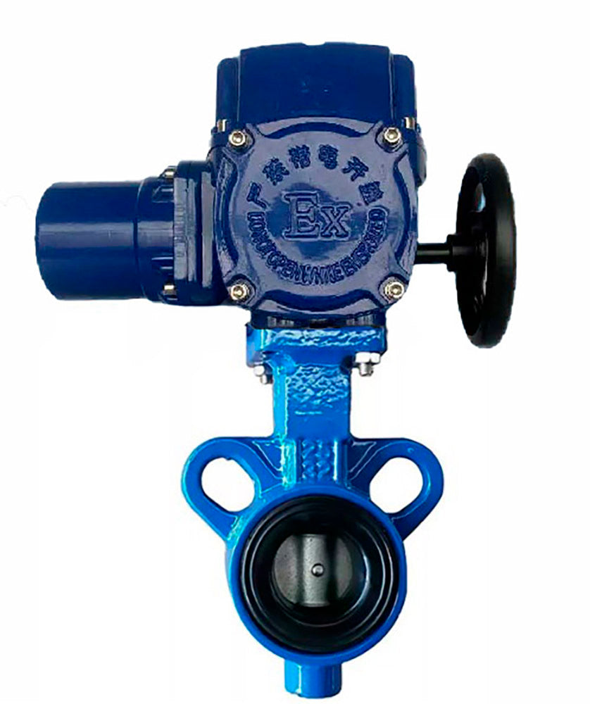 Water butterfly valve Elephant AL-316L-EPDM body material - aluminium alloy, disk material - stainless steel 316L, seal - EPDM with 1/4-turn electric actuator Elephant QT-W (M) EX 220V