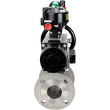 Ball valves Elephant BV3232P(2pc)-FP-F-ISO-H DN80-100 16 bar, full bore flanged, stainless steel SS316, seal - PTFE, with pneumatic actuator PA-DA-105-1 double acting, with pneumatic distributor 4M310-08 24V , with LSU APL-510N EX, with ATU AFC2000