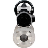 Ball valves Elephant BV3232P(2pc)-FP-F-ISO-H DN80-100 16 bar, full bore flanged, stainless steel SS316, seal - PTFE, with pneumatic actuator PA-DA-105-1 double acting, with pneumatic distributor 4M310-08 24V