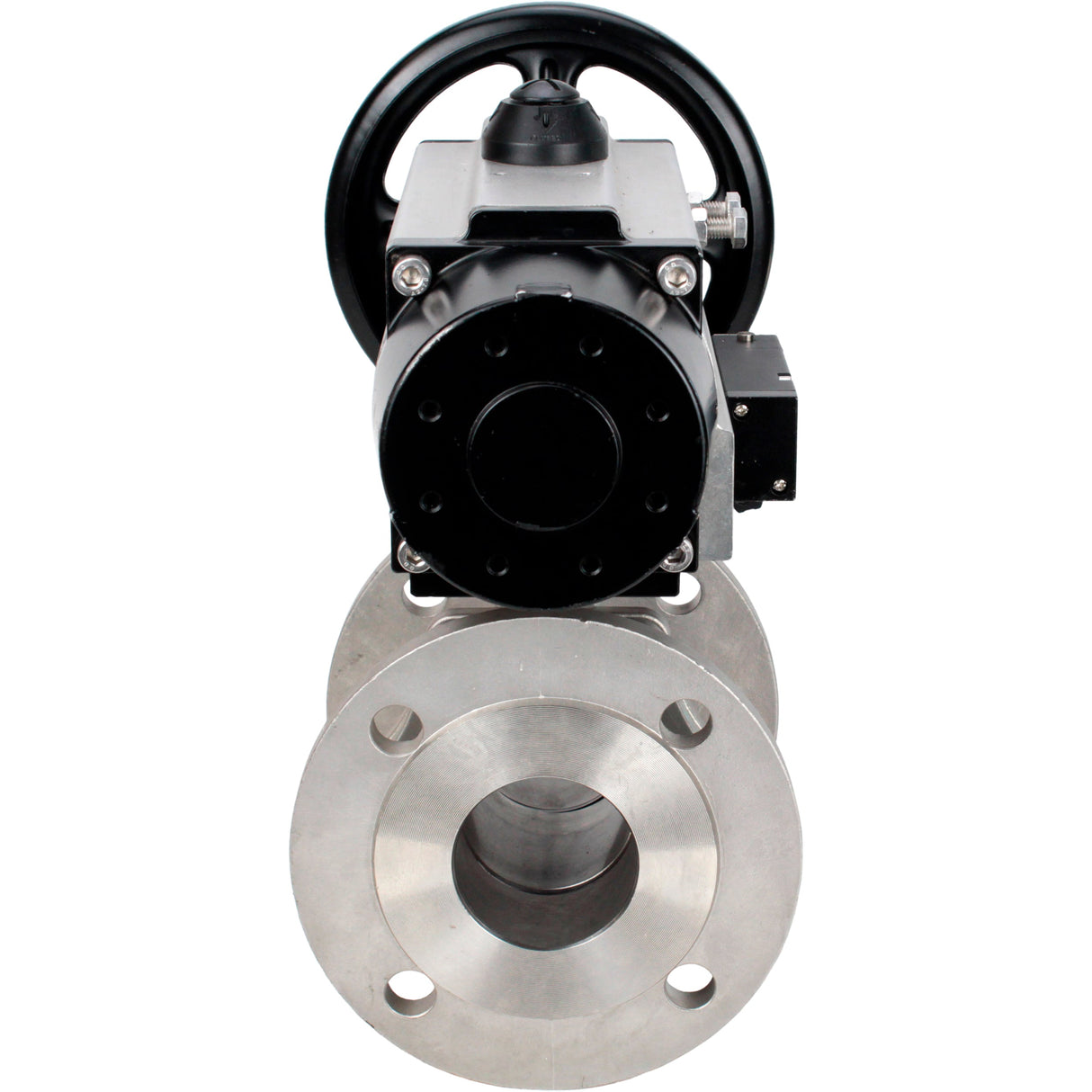 Ball valves Elephant BV3232P(2pc)-FP-F-ISO-H DN80-100 16 bar, full bore flanged, stainless steel SS316, seal - PTFE, with pneumatic actuator PA-DA-105-1 double acting, with pneumatic distributor 4M310-08 220V
