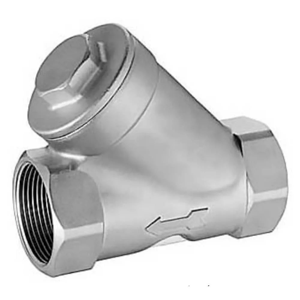 Spring check valve Elephant VCSY3232P-T Y-shaped, body material - Stainless steel AISI 316, locking body material - Stainless steel 316, seal - PTFE, threaded