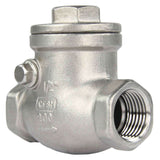 Swing check valve Elephant SCV, body material - stainless steel AISI 316, closure element material - stainless steel AISI 316, seal - PTFE