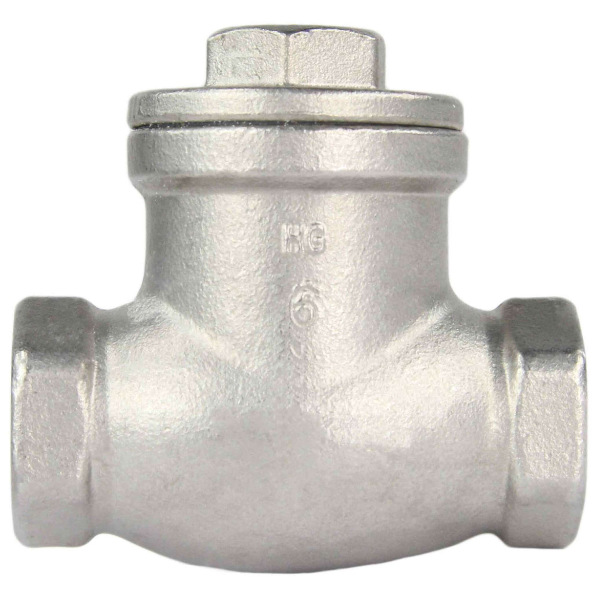 Swing check valve Elephant SCV, body material - stainless steel AISI 316, closure element material - stainless steel AISI 316, seal - PTFE