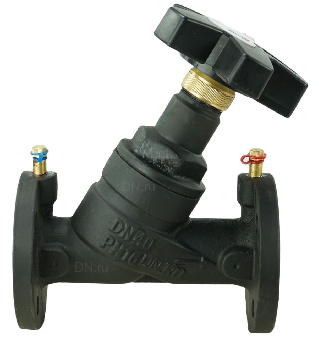 Static balancing valve Elephant PSI 232 cast iron, flanged connection with nipples