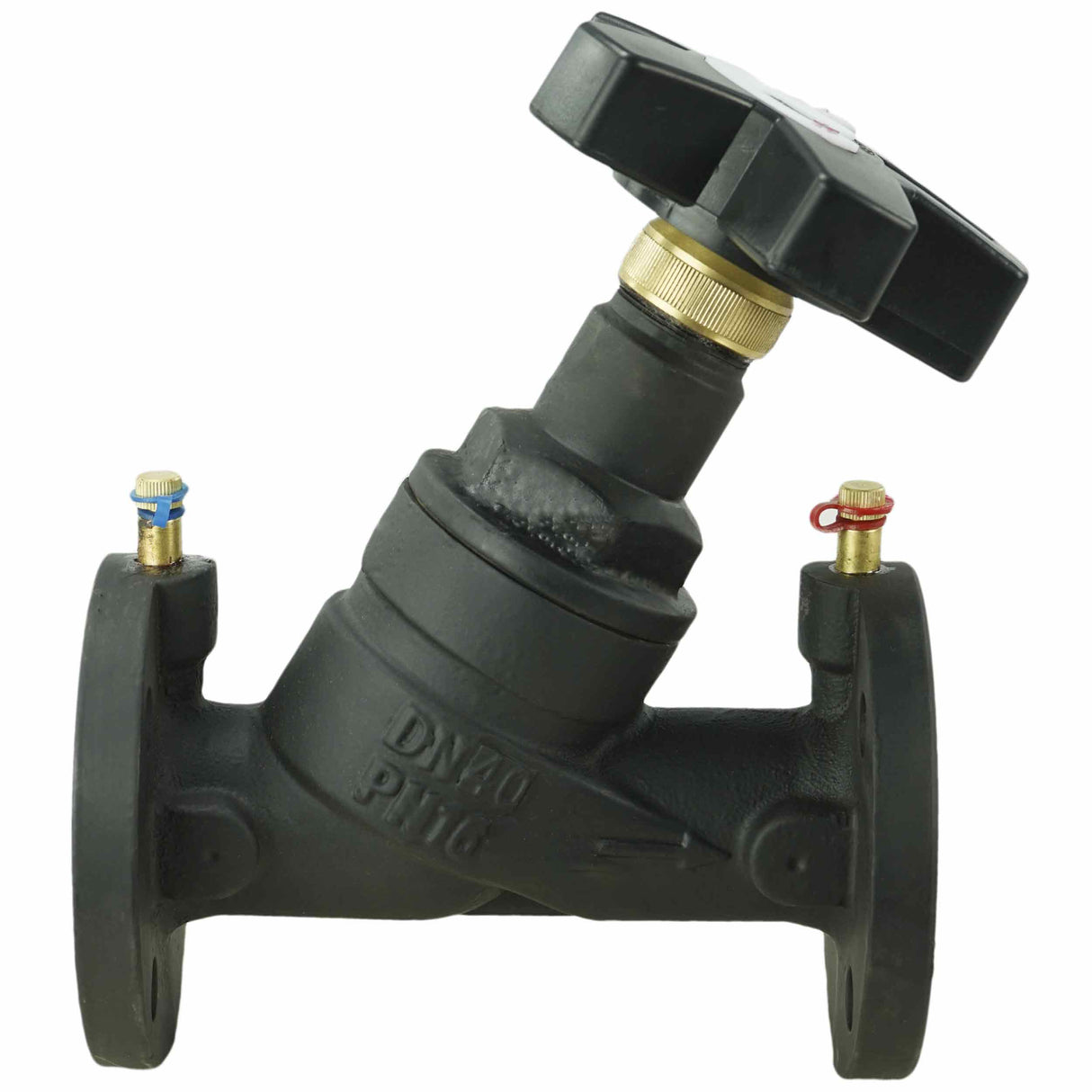 Static balancing valve Elephant VB1431V-F PN16 cast iron, flanged connection with nipples