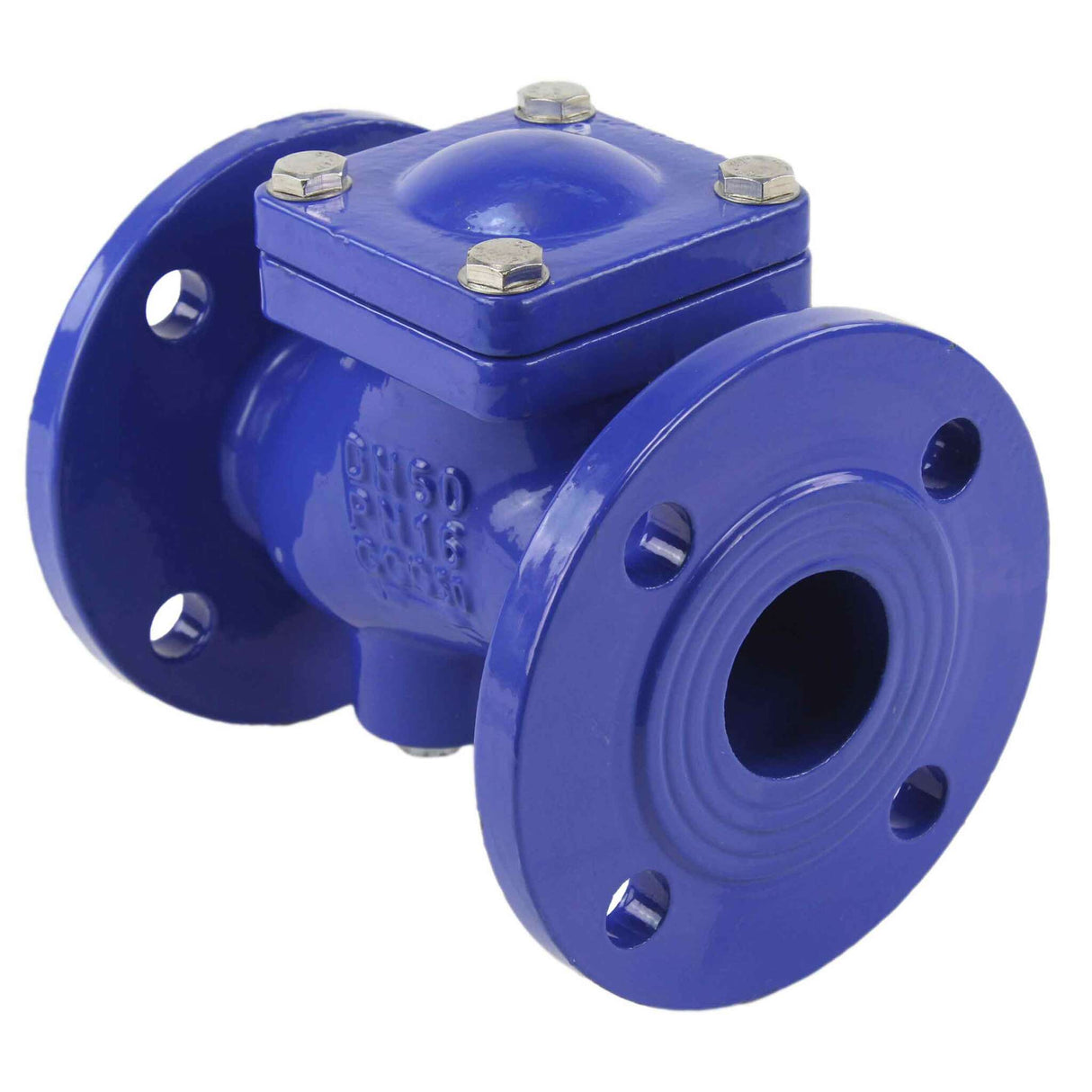 Ball check valve Elephant VCB1414N-F PN16 with drain plug, body material - cast iron GGG50, closure element material - cast iron GGG50, seal - NBR