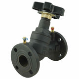 Static balancing valve Elephant VB1431V-F 16 bar cast iron, flanged connection with nipples