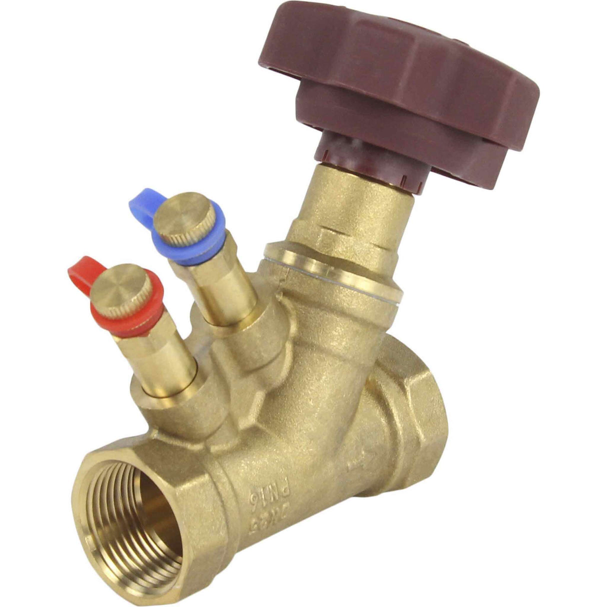 Static balancing valve Elephant VB0000P-T PN16 brass, Threaded connection, reinforced