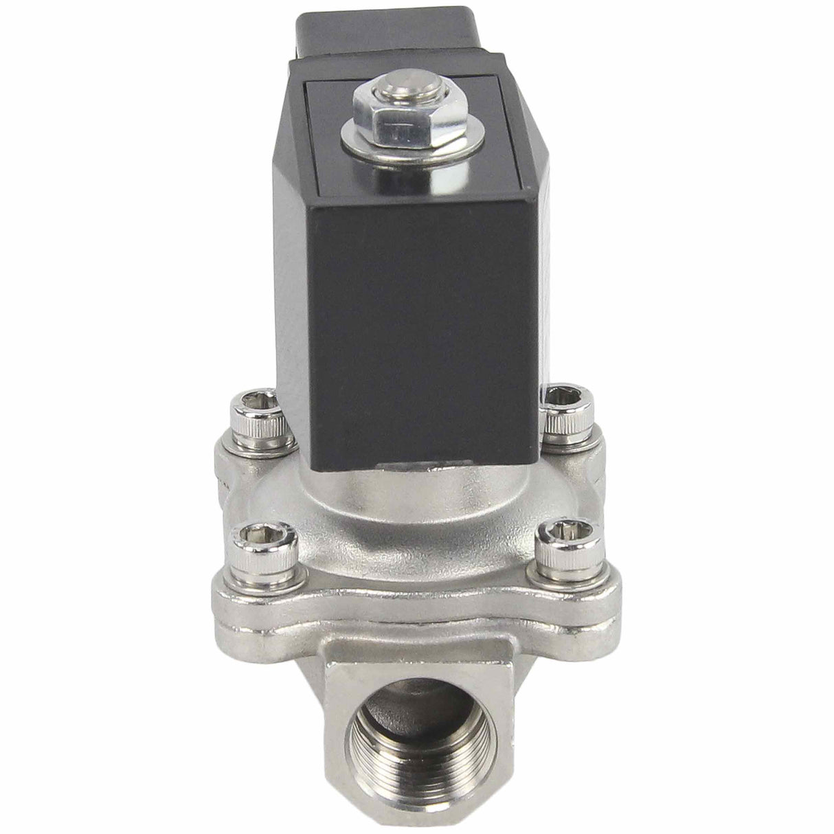 Two way normally closed direct acting electric solenoid valve Elephant VS2W-201V-NC VITON 24V, body material - stainless steel AISI 304, seal - Viton