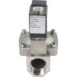 Two way normally closed indirect acting electric solenoid valve Elephant VS2W-401E-PU-NC G EPDM 220V, body material - stainless steel AISI 304, seal - EPDM