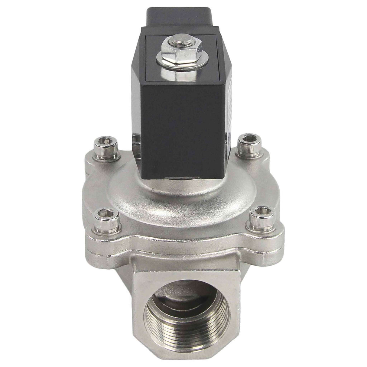 Two way normally closed direct acting electric solenoid valve Elephant VS2W-201V-NC VITON 24V, body material - stainless steel AISI 304, seal - Viton