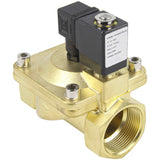 Two way normally closed indirect acting electric solenoid valve Elephant VS2W-400V-PU-NC G VITON 110/220V, body material - brass, seal - Viton