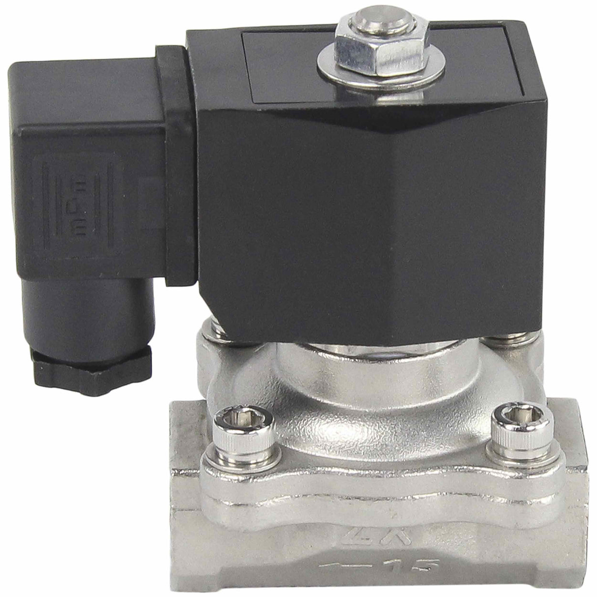 Two way normally closed direct acting electric solenoid valve Elephant VS2W-201V-NC VITON 24V, body material - stainless steel AISI 304, seal - Viton