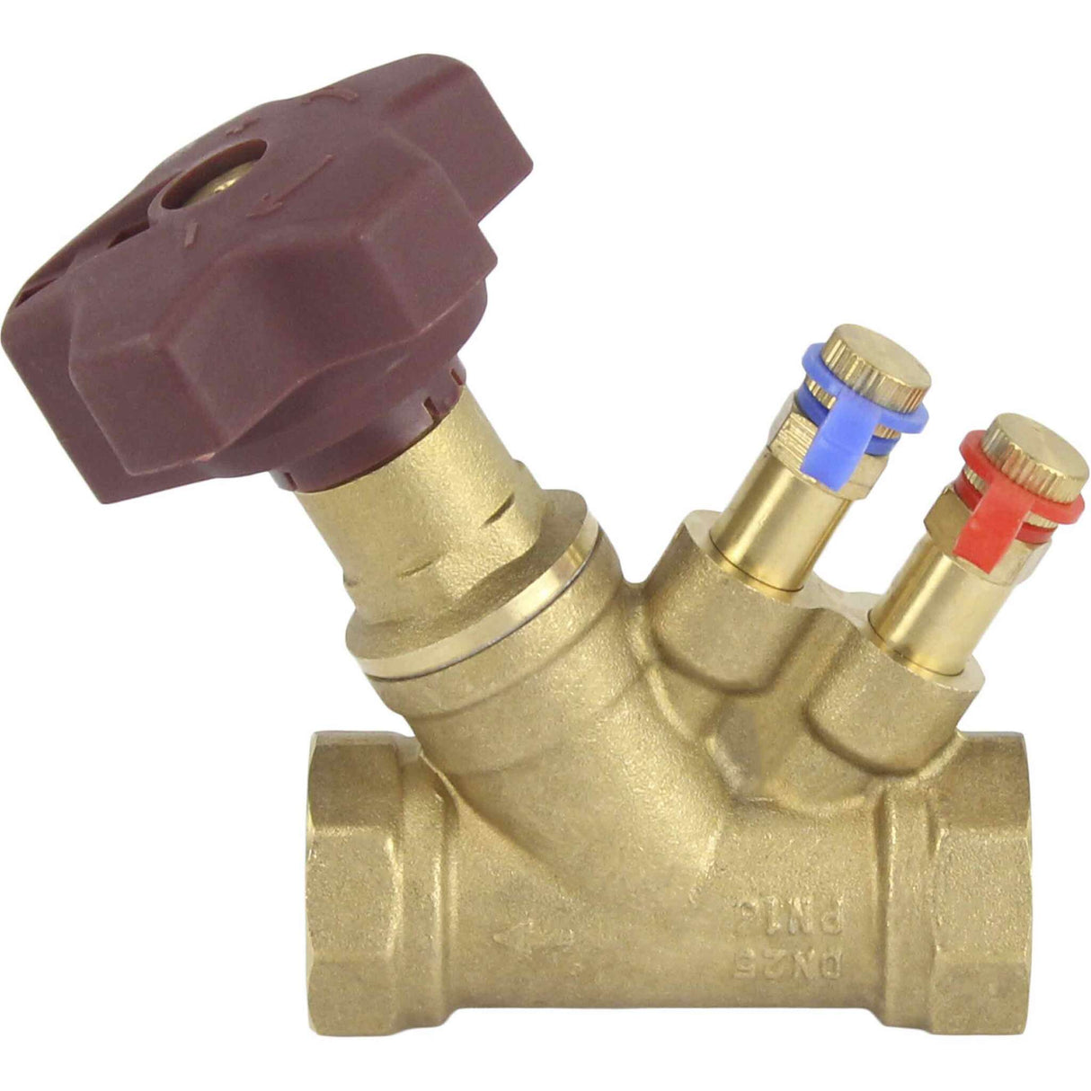 Static balancing valve Elephant PSI 232 brass, Threaded NPT/BSP connection, reinforced