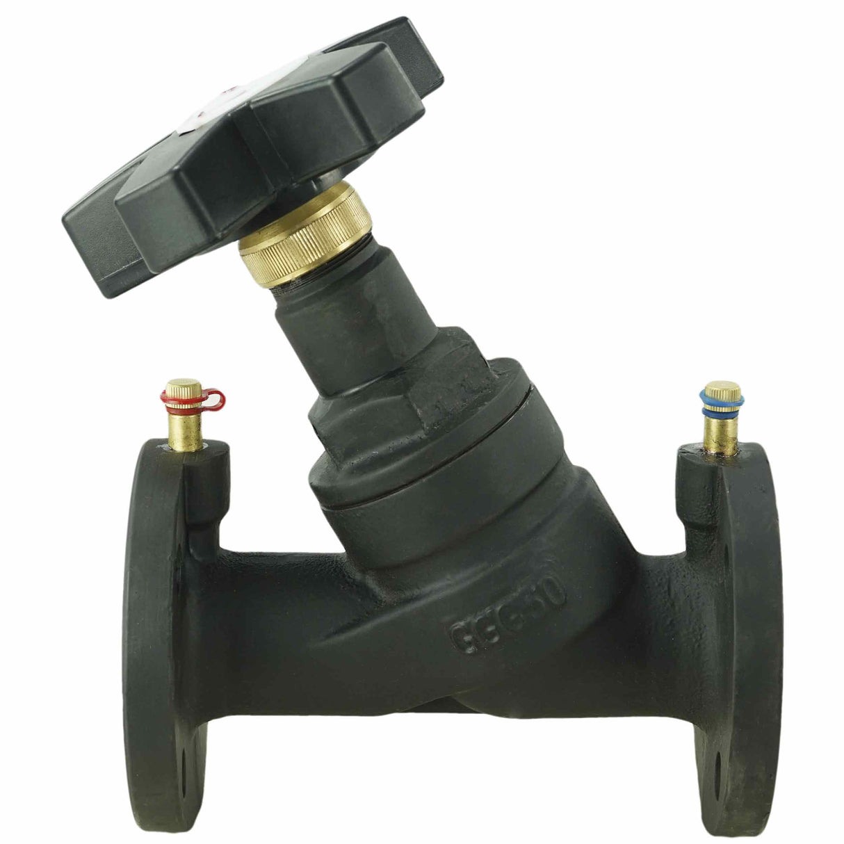 Static balancing valve Elephant VB1431V-F PN16 cast iron, flanged connection with nipples