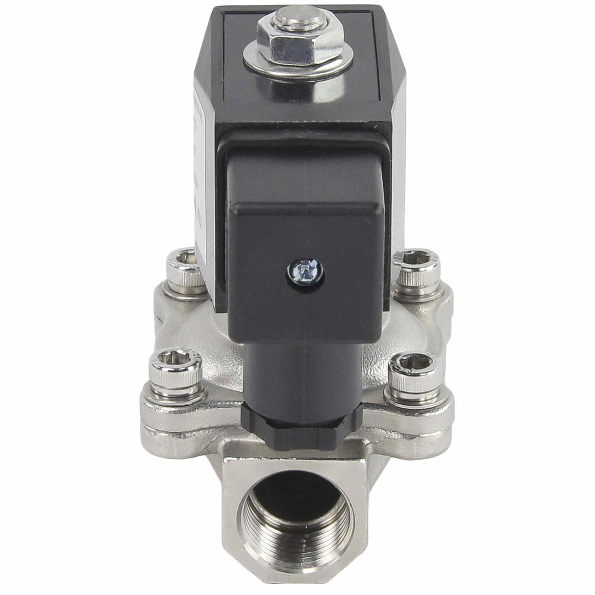 Two way normally closed direct acting electric solenoid valve Elephant VS2W-201V-NC VITON 24V, body material - stainless steel AISI 304, seal - Viton