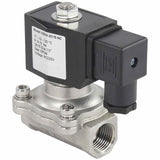 Two way normally closed direct acting electric solenoid valve Elephant VS2W-201V-NC VITON 24V, body material - stainless steel AISI 304, seal - Viton