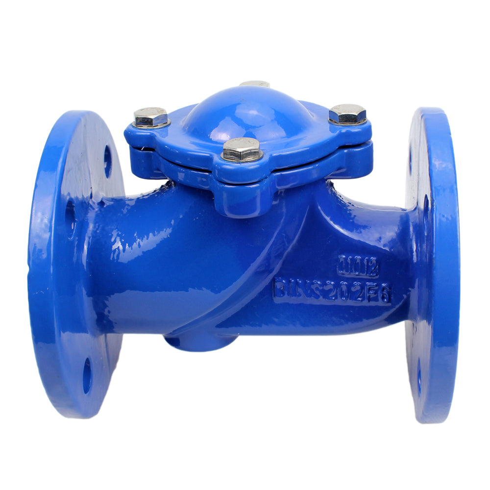 Ball check valve Elephant VCB1414N-F, body material - cast iron GGG50, seal - NBR, shortened, flanged, without drain plug