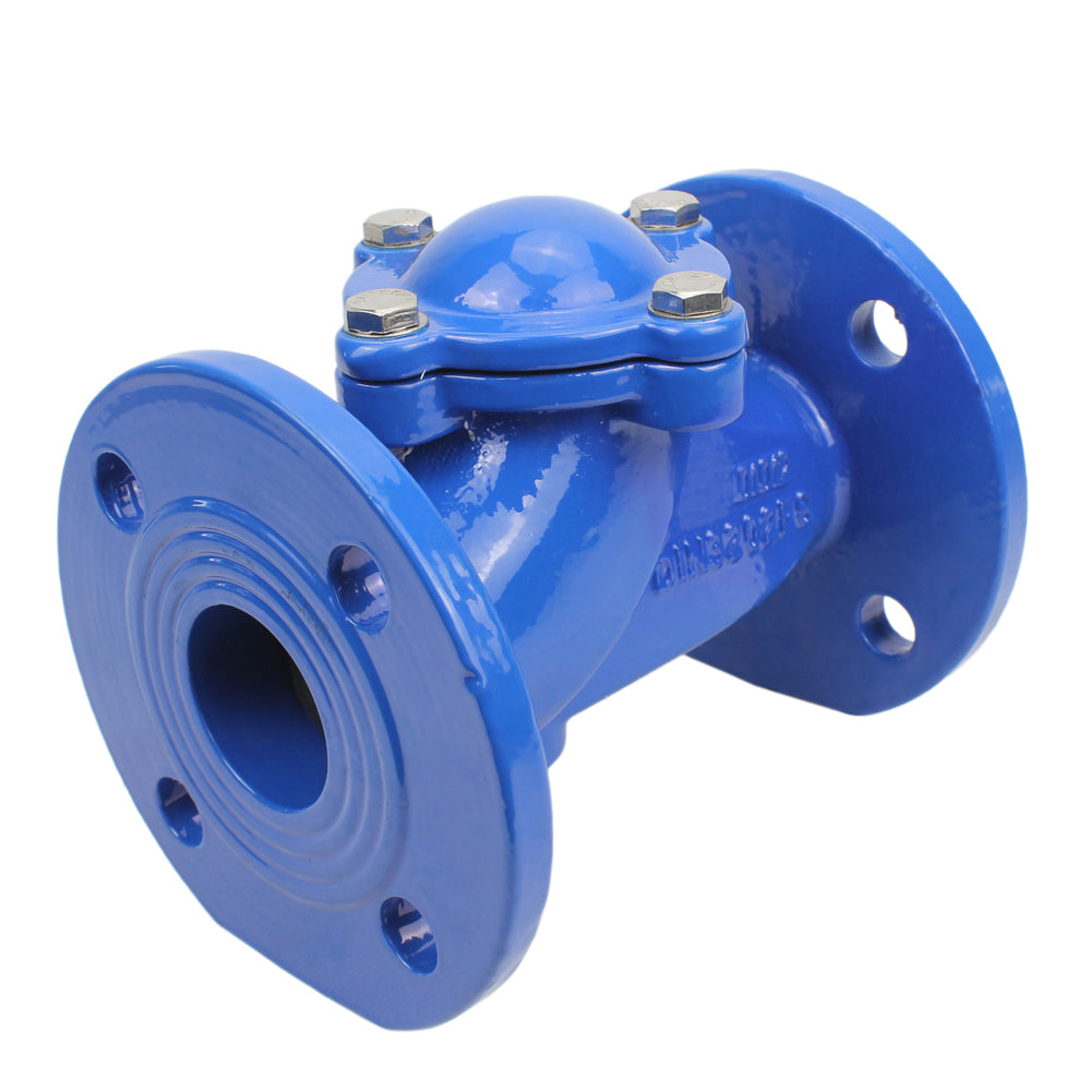 Ball check valve Elephant VCB1414N-F, body material - cast iron GGG50, seal - NBR, shortened, flanged, without drain plug