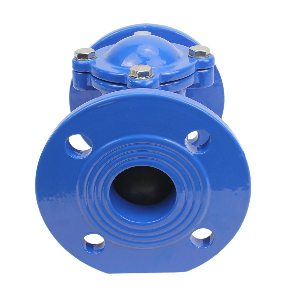 Ball check valve Elephant VCB1414N-F, body material - cast iron GGG50, seal - NBR, shortened, flanged, without drain plug
