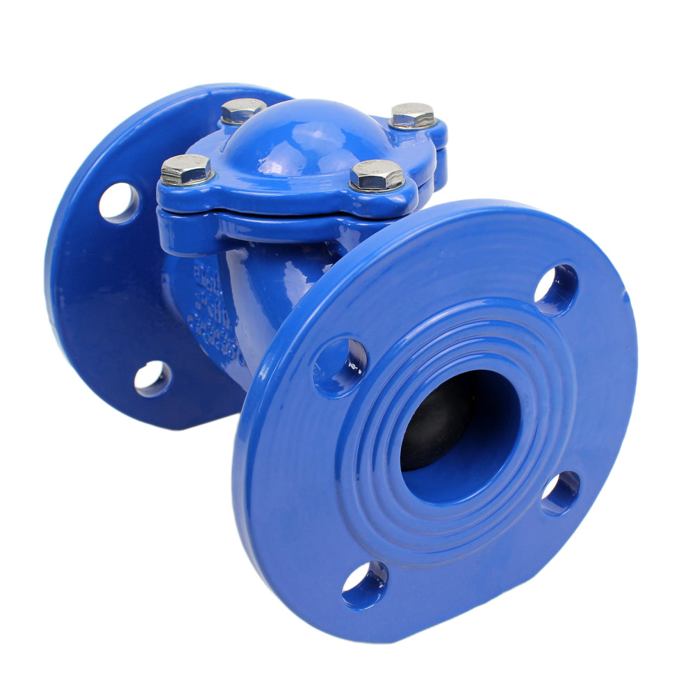 Ball check valve Elephant VCB1414N-F, body material - cast iron GGG50, seal - NBR, shortened, flanged, without drain plug