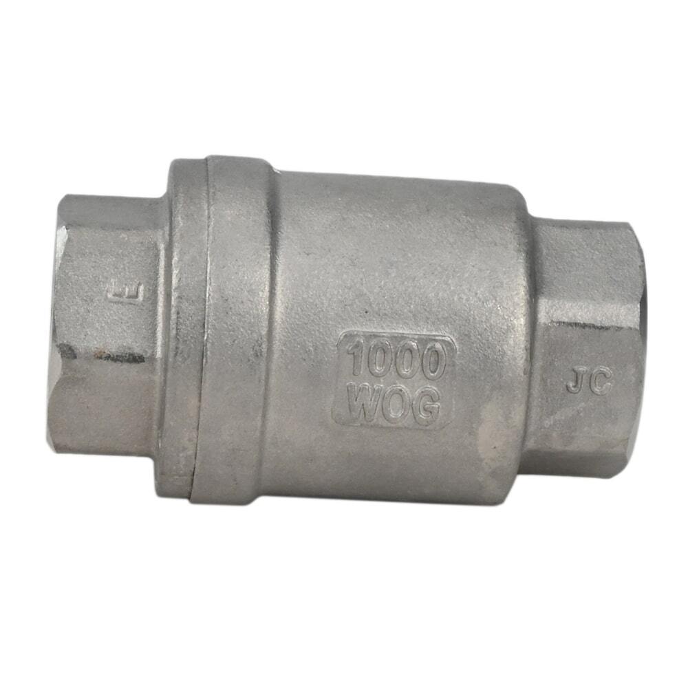 Spring check valve Elephant VCS3232P-T, body material - stainless steel AISI 316, closure element material - stainless steel AISI 316, seal - PTFE