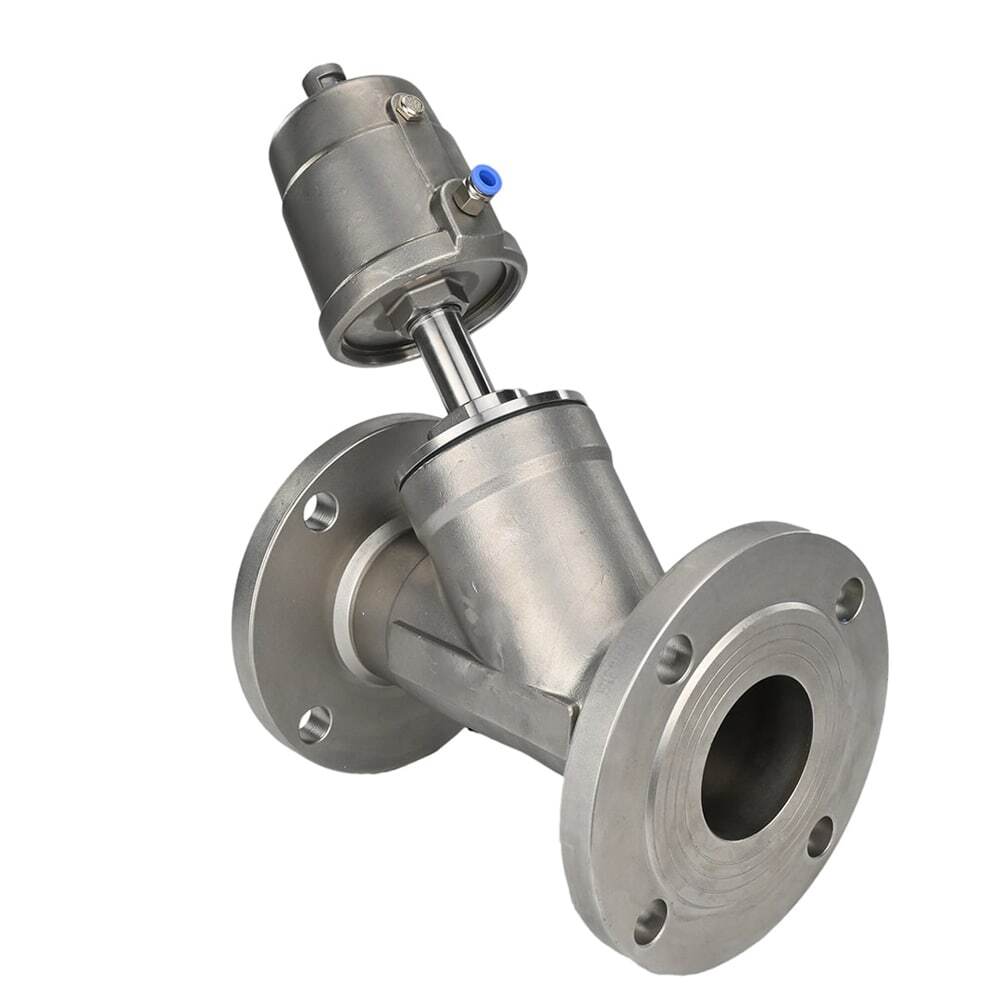 Pneumatic valve Elephant VS3232PV-F-1PNC 16 bar, body material - stainless steel AISI 316, flanged, Y-shaped