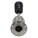 Pneumatic valve Elephant VS324PV-F-1PNC, body material - stainless steel CF8M, flanged, Y-shaped