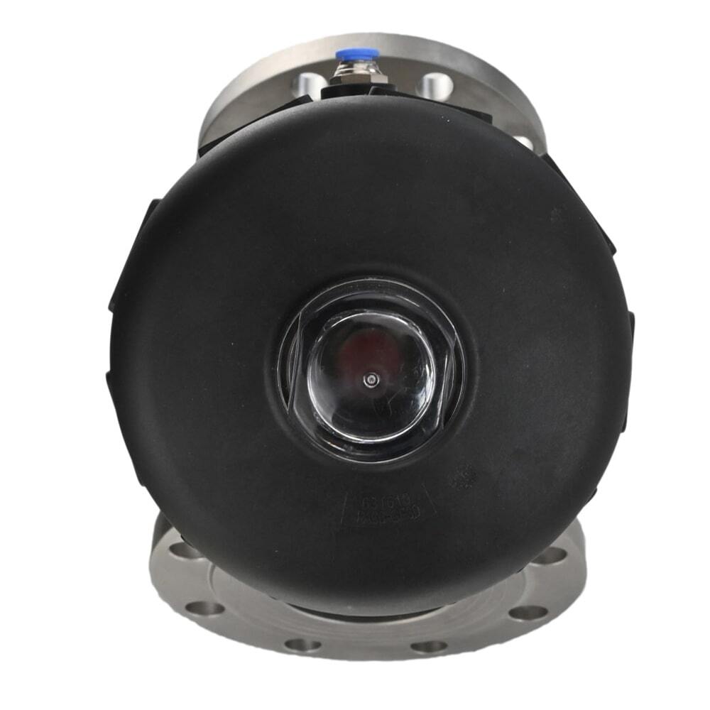 Pneumatic valve Elephant VS324PV-F-1PNC, body material - stainless steel CF8M, flanged, Y-shaped