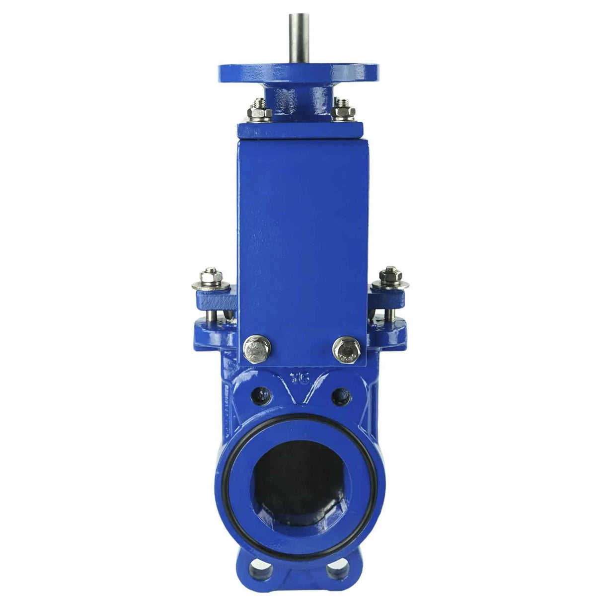 Knife gate valve Elephant GGG40-SS304-NBR-2W-ISO-16, body material - cast iron GGG40, knife material - stainless steel AISI 304, seal - NBR, stem only