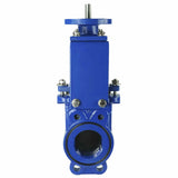 Knife gate valve Elephant GGG40-SS304-NBR-2W-ISO-16, body material - cast iron GGG40, knife material - stainless steel AISI 304, seal - NBR, stem only