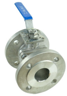 Stainless steel ball valve Elephant BV3232P-FP-F-H PSI232, body material - stainless steel AISI 316, seal - PTFE, full port, flanged, with ISO flange and handle