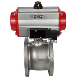 Stainless steel ball valve Elephant kchmfp-elephant-sa-4m310-24v, body material - stainless steel AISI 316, ball material - stainless steel AISI 316, seal - PTFE, pneumatic actuator operated