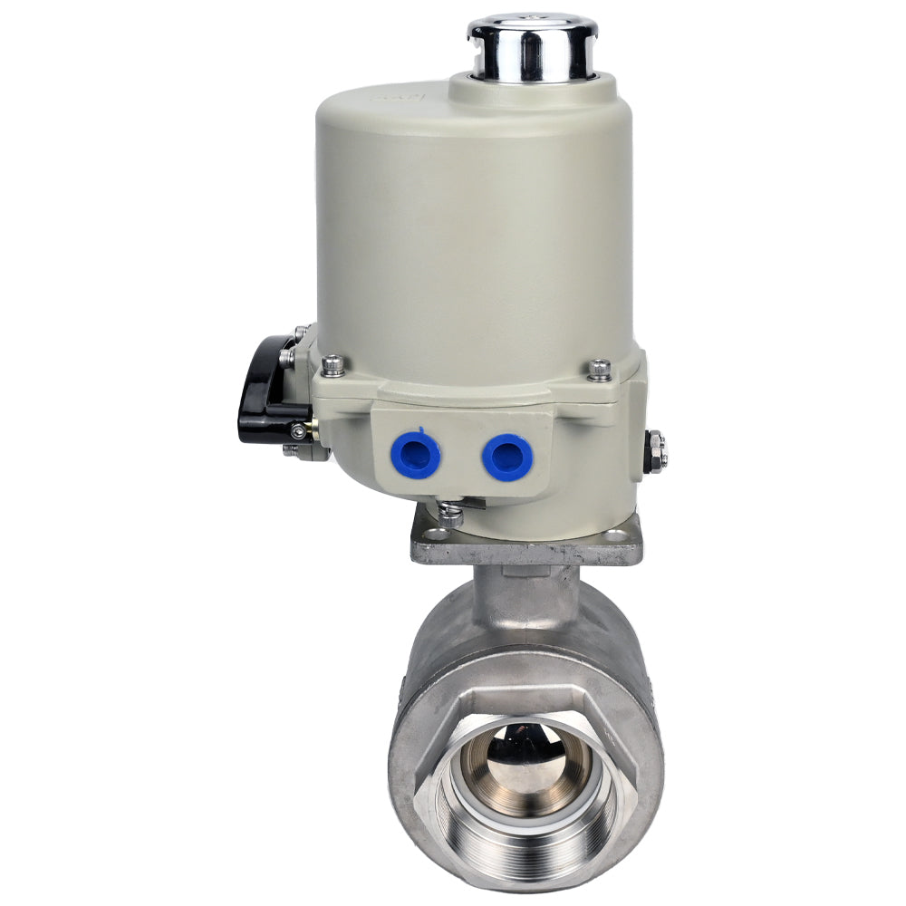 Stainless steel ball valve Elephant BVMP.316.230-ISO PSI914 SS316 threaded, explosion-proof quarter-turn electric actuator GZ-OFV 380 V