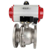 Stainless steel ball valve Elephant kchfp-elephant-da-4m310-110/220v, body material - stainless steel AISI 316, ball material - stainless steel AISI 316, seal - PTFE, pneumatic actuator operated