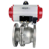 Stainless steel ball valve Elephant kchfp-elephant-sa-4m310-24v, body material - stainless steel AISI 316, ball material - stainless steel AISI 316, seal - PTFE, pneumatic actuator operated