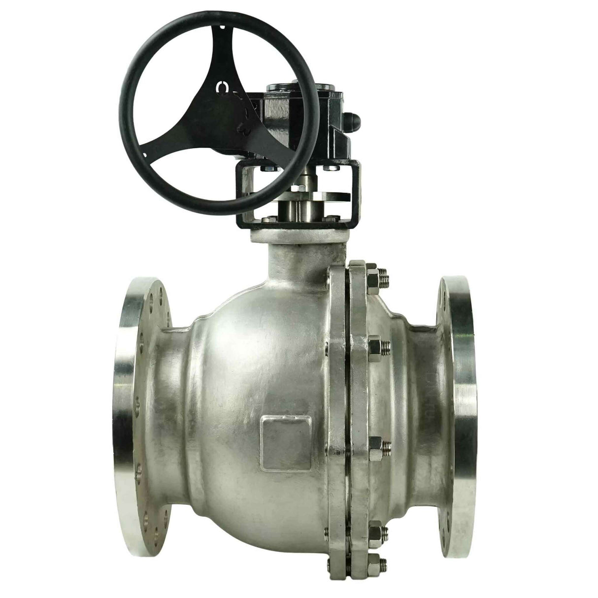 Stainless steel ball valve Elephant BV3232P-FP-F-H0 PSI232, body material - stainless steel AISI 316, seal - PTFE, full port, flanged, gearbox Pro-Gear