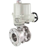 Stainless steel ball valve Elephant BVFP.316.200 full port, flanged, explosion-proof electric actuator GZ-OFV 24 V