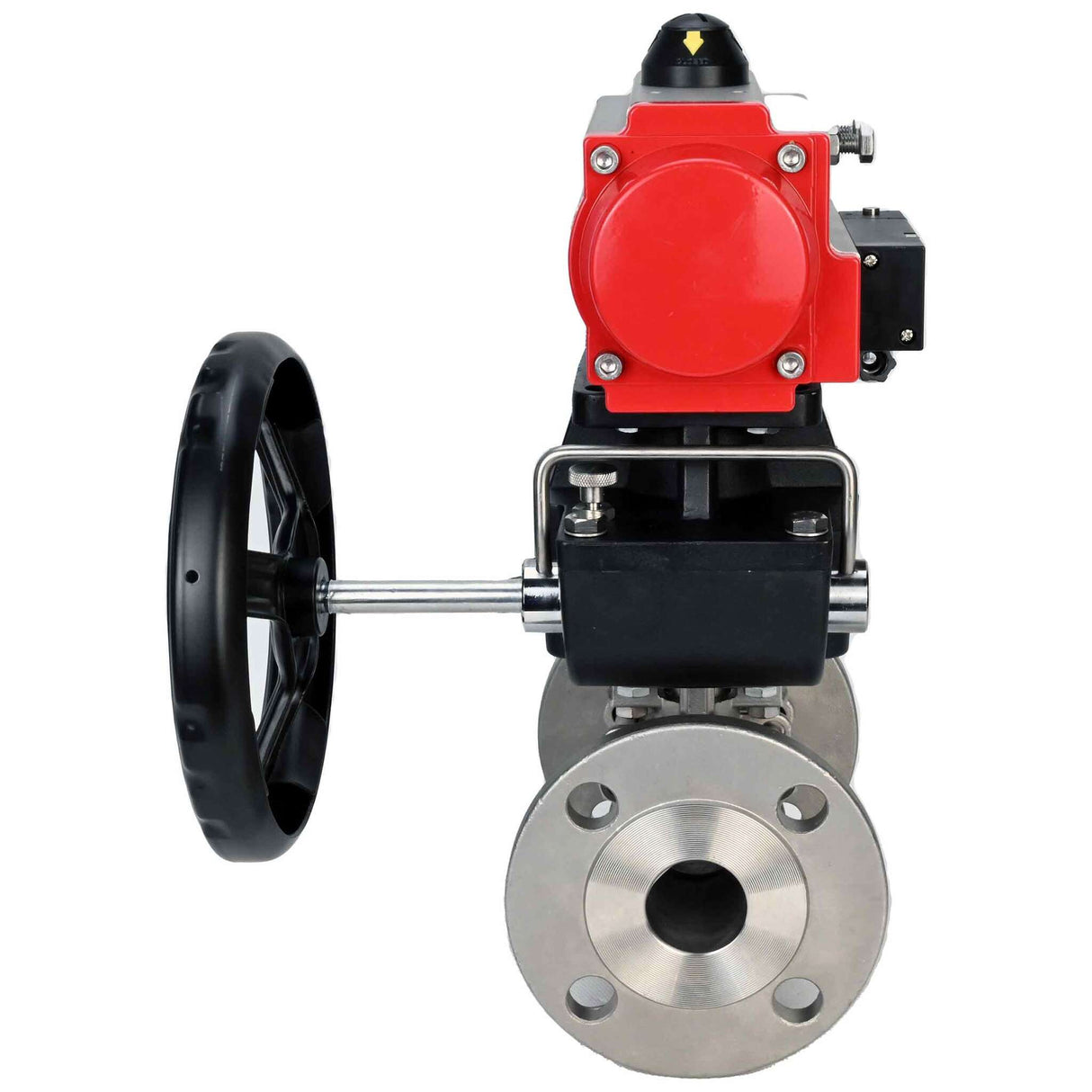 Stainless steel ball valve Elephant ksfpt-304-180-da-4m310-24v-hdm, body material - stainless steel AISI 304, ball material - stainless steel AISI 304, seal - PTFE, pneumatic actuator operated