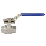 Stainless steel ball valve Elephant BV3232P(2pc)-FP-T-ISO-H PN63, full port, Threaded connection, with ISO 5211 mounting pad and handle