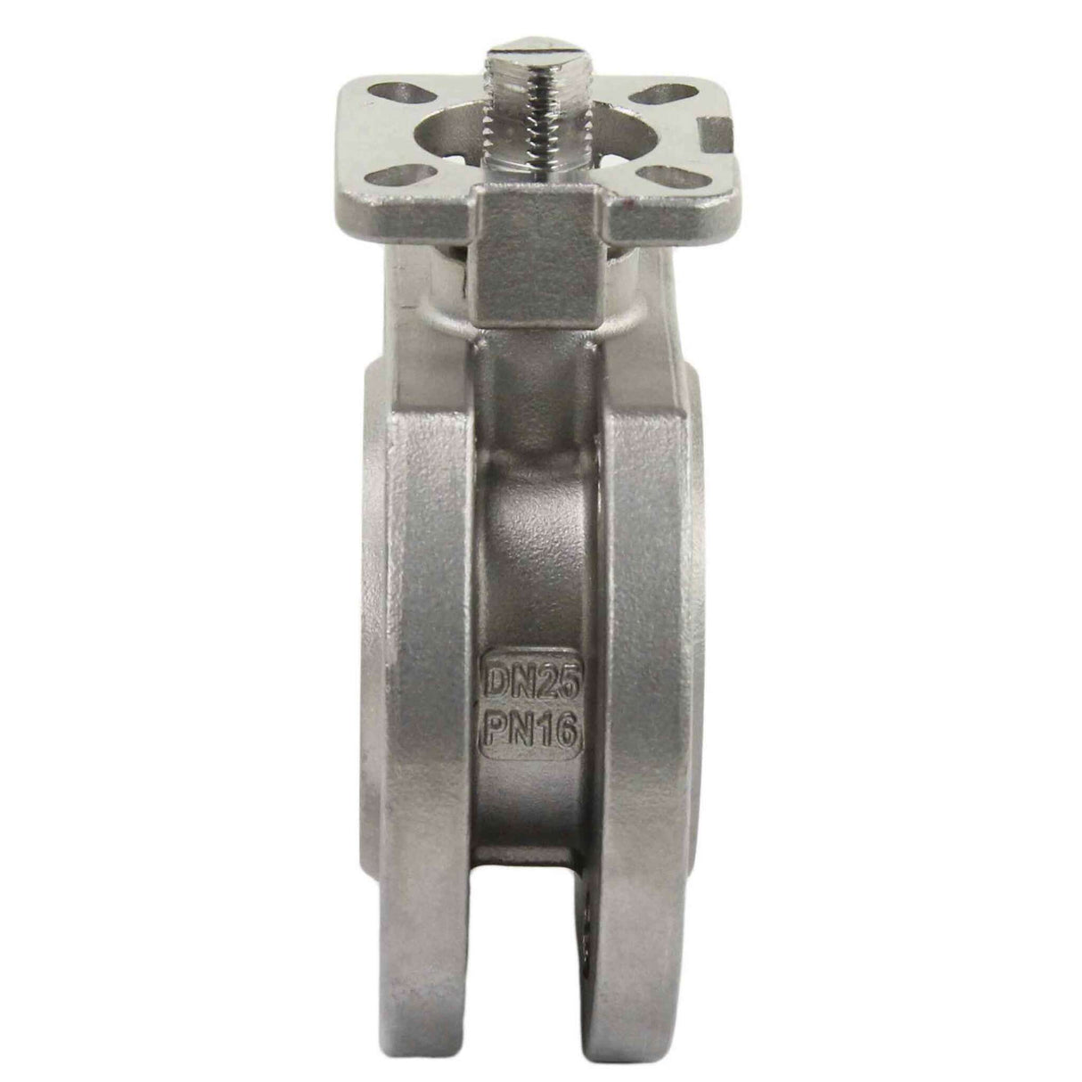 Stainless steel ball valve Elephant BV.CF.Fp.316.200 290 psi, full port, compact flanged connection Class 150, with ISO 5211 mounting pad and bare stem