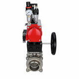 Stainless steel ball valve Elephant kshpp-316200-da-4m310-24-hdm-bpv, body material - stainless steel AISI 316, ball material - stainless steel AISI 316, seal - PTFE, pneumatic actuator operated