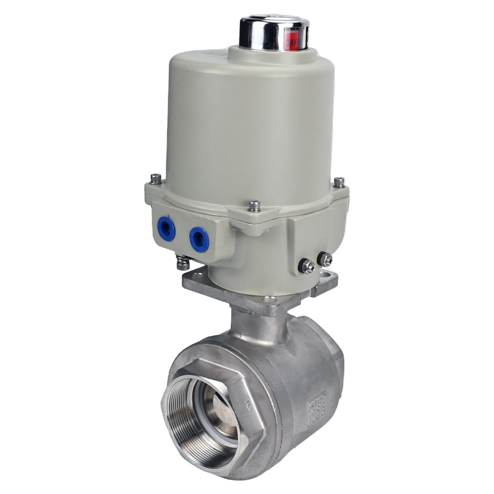 Stainless steel ball valve Elephant BVMP.316.230-ISO PSI914 SS316 threaded, quarter-turn electric actuator GZ-OF 380 V