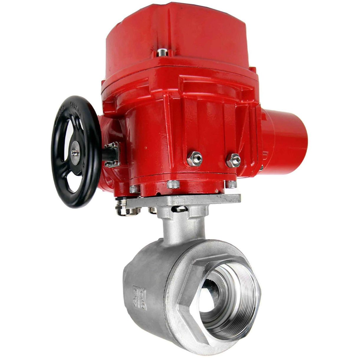 Stainless steel ball valve Elephant kchmp-elephant-ex-380v, body material - stainless steel AISI 316, ball material - stainless steel AISI 316, seal - PTFE, electric actuator operated