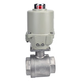 Stainless steel ball valve Elephant BVMP.316.230-ISO PSI914 SS316 threaded, explosion-proof quarter-turn electric actuator GZ-OFV 380 V