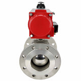 Stainless steel ball valve Elephant BVFP.316.200 232 psi, flanged, with double-acting DA pneumatic actuator and pneumatic distributor 4M310-08 220V