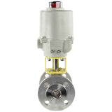 Stainless steel ball valve Elephant BVFP.316 full port, flanged, electric actuator GZ-OF 380 V