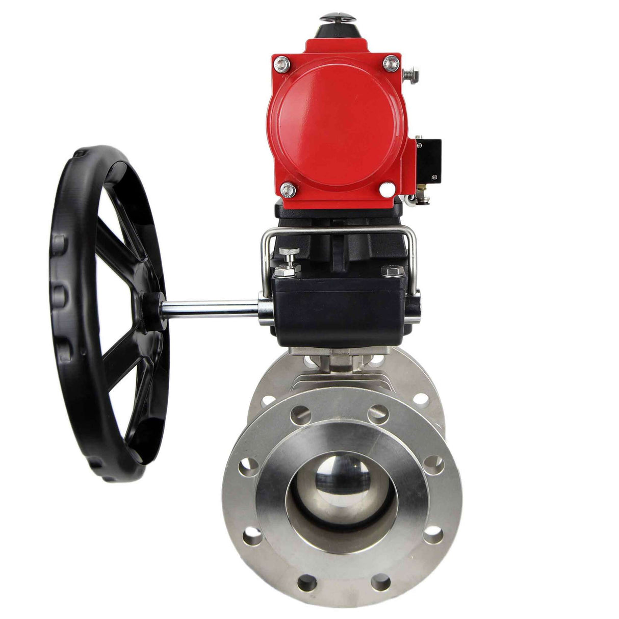 Stainless steel ball valve Elephant kchfp-elephant-sa-hdm-4m310-24v, body material - stainless steel AISI 316, ball material - stainless steel AISI 316, seal - PTFE, pneumatic actuator operated