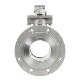 Stainless steel ball valve Elephant BV3232P-FP-Fb-ISO-H PN16, full port, compact flanged connection Class 150, with ISO 5211 mounting pad and handle