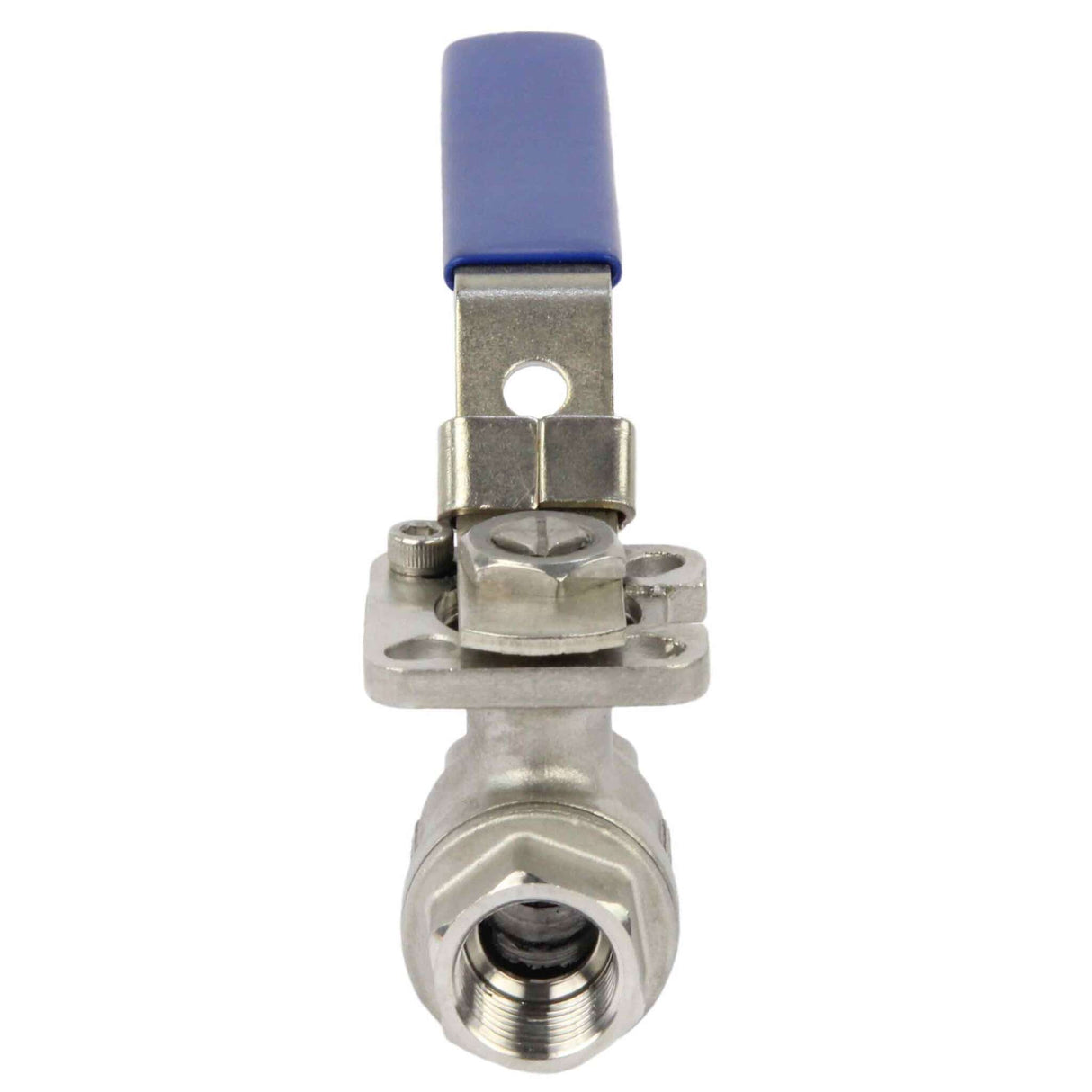 Stainless steel ball valve Elephant BV3232P(2pc)-FP-T-ISO-H PN63, full port, Threaded connection, with ISO 5211 mounting pad and handle